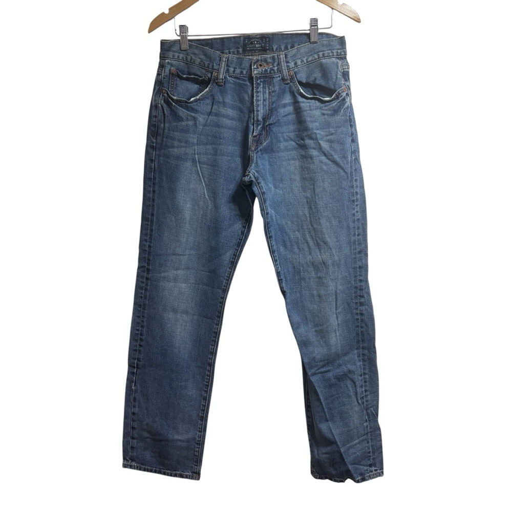 Lucky Brand‎ 221 Original Straight Leg Jeans Mens 32x32 MedWash Blue Denim #77